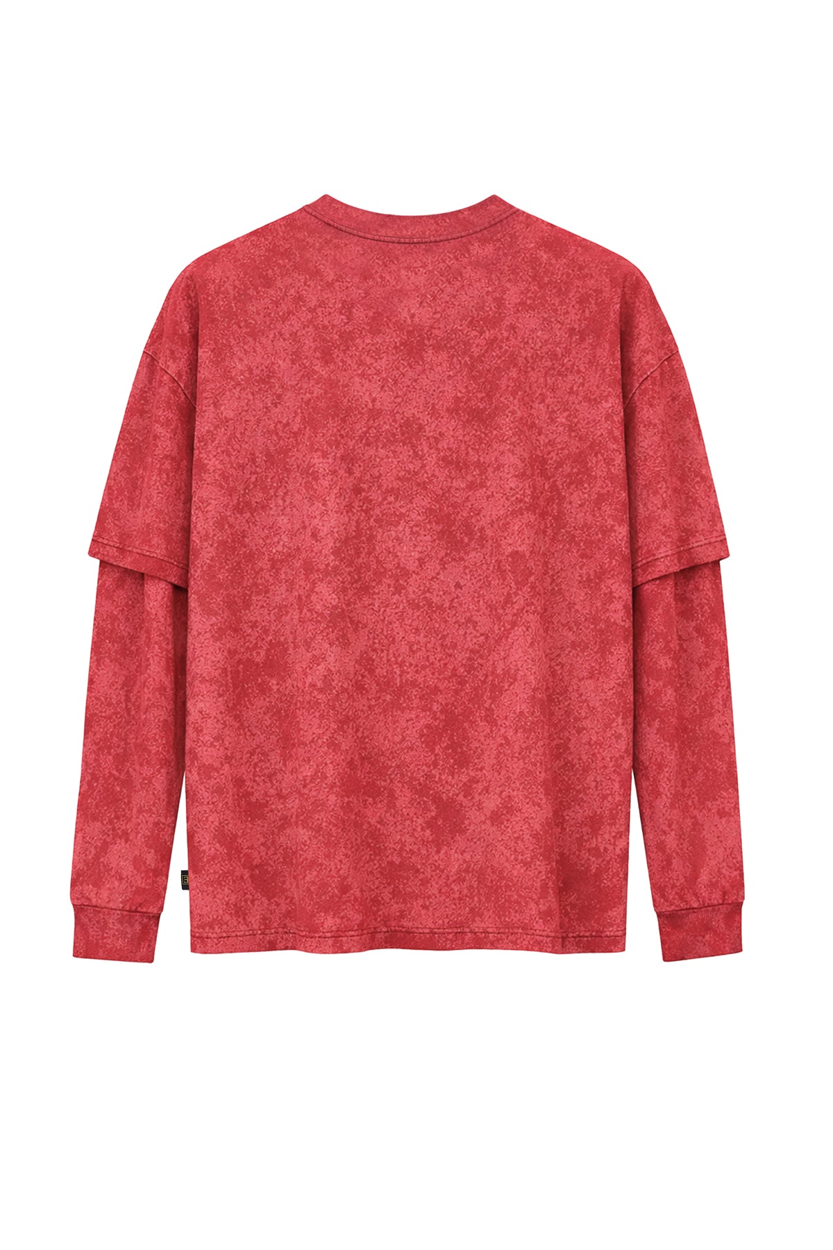 Çift Kollu Vintage Baskılı Oversize Tişört