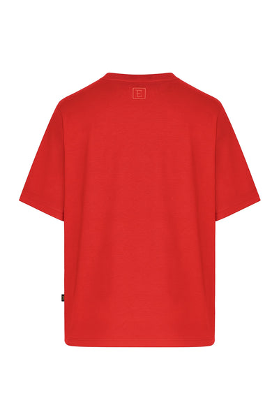 Baykuş İnsan Baskılı Çift Kollu Oversize Tişört