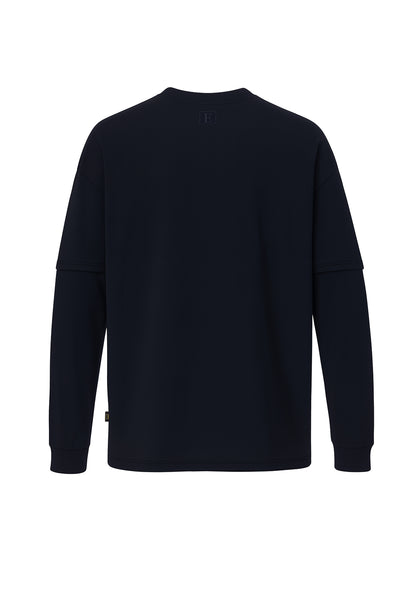 Unisex Çift Kollu Basic Oversize Tişört