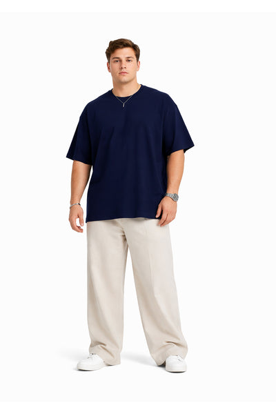 Erkek Basic Oversize Büyük Beden Kısa Kollu Tişört