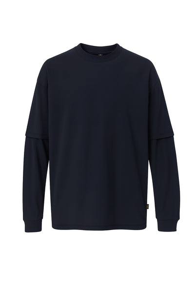 Unisex Çift Kollu Basic Oversize Tişört