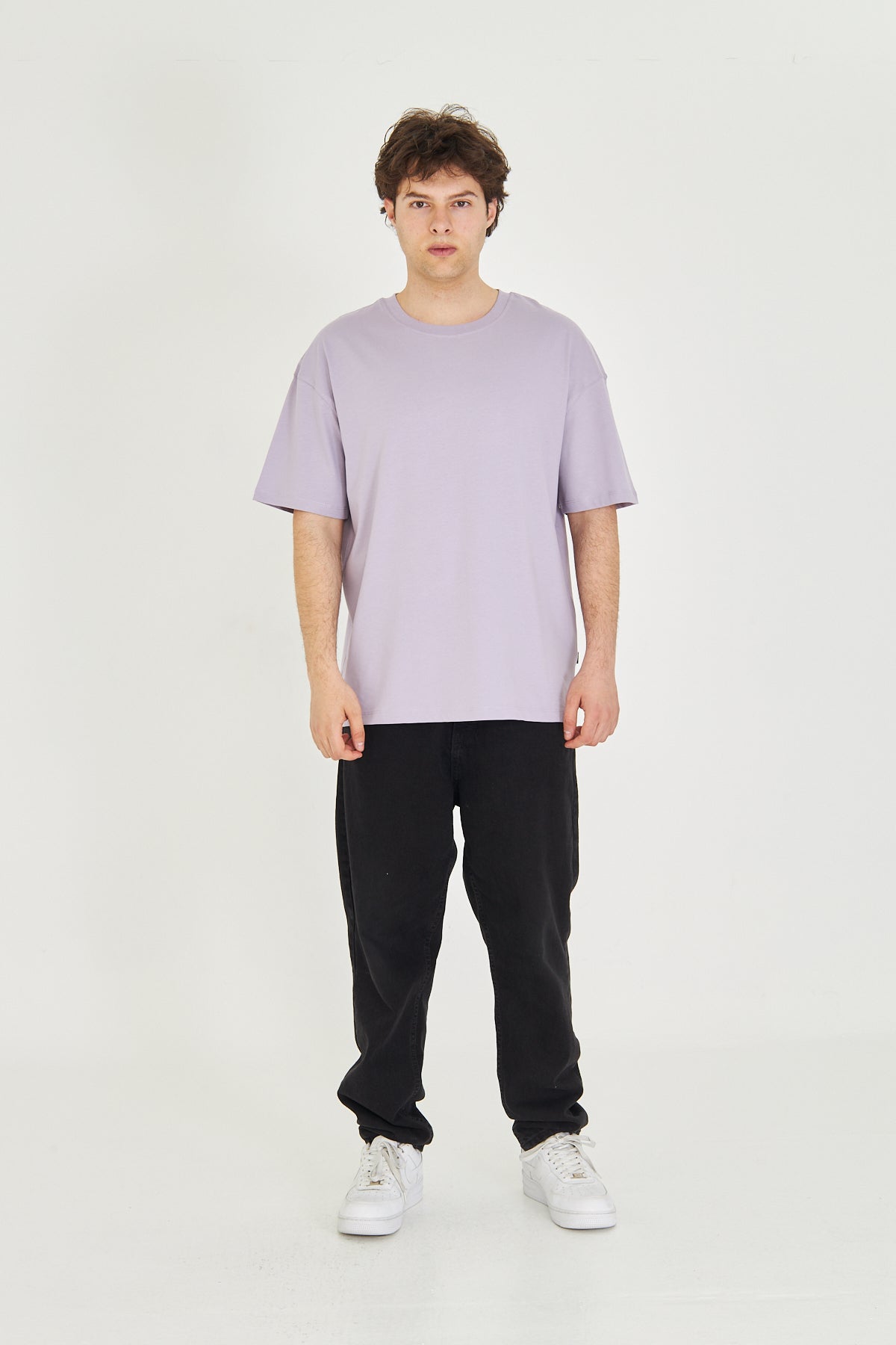 Basic Tişört Oversize - Lila