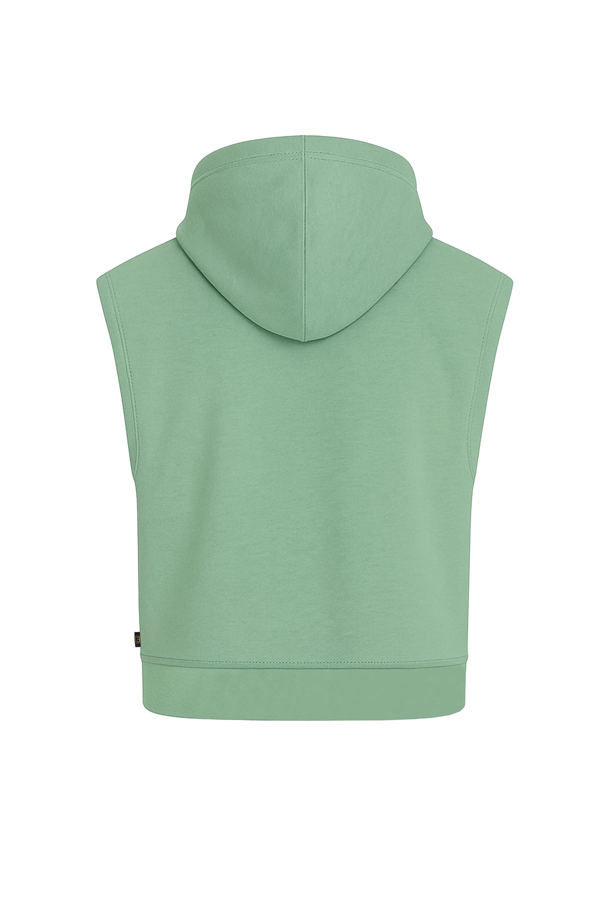 Kolsuz Kapüşonlu Fermuarlı Basic Sweat Yelek