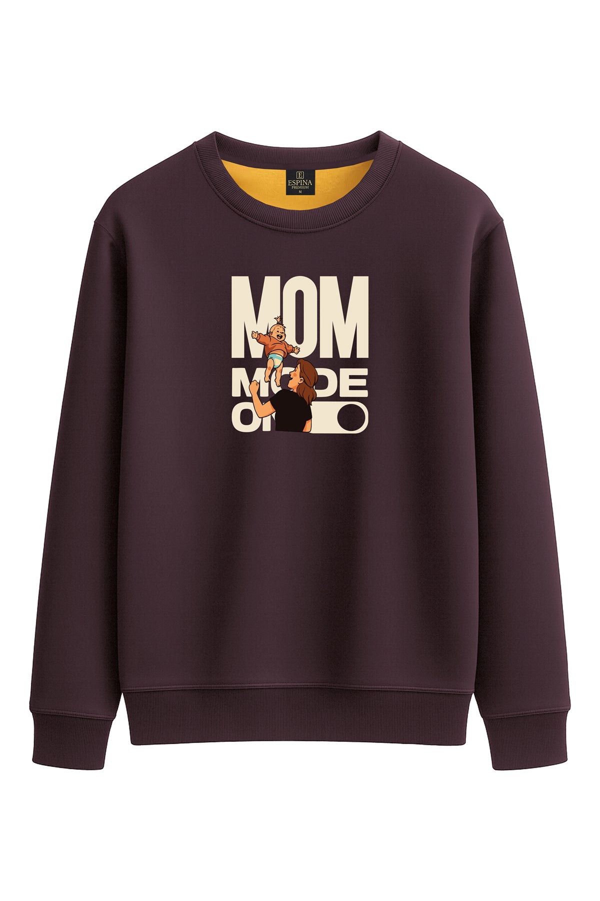 Regular Mom Mode On Baskılı Sweatshirt 1