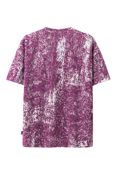 Batik Desenli Oversize Kısa Kollu Tişört