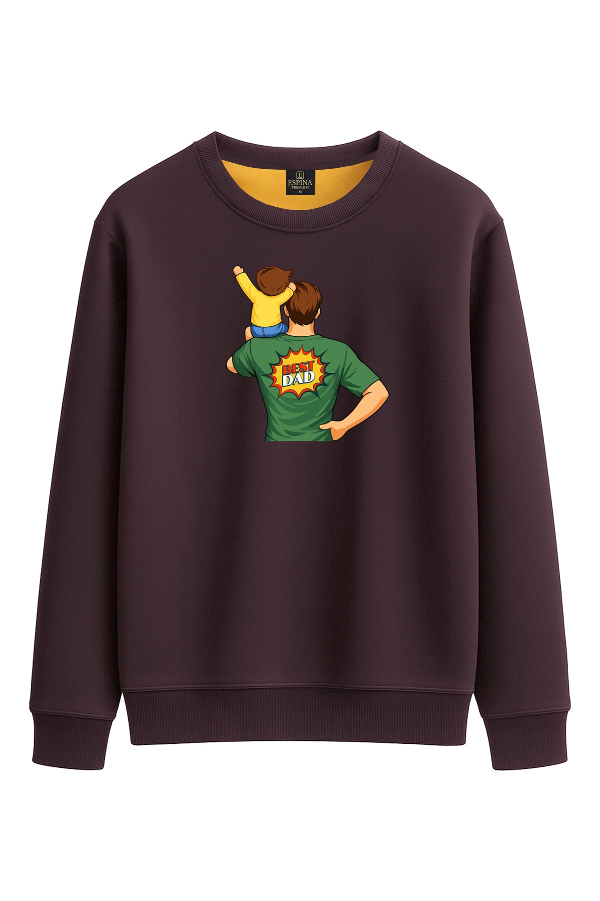 Best Dad Baskılı Sweatshirt