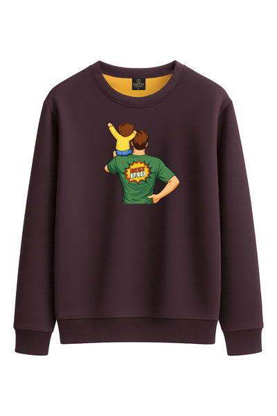 Best Dad Baskılı Sweatshirt