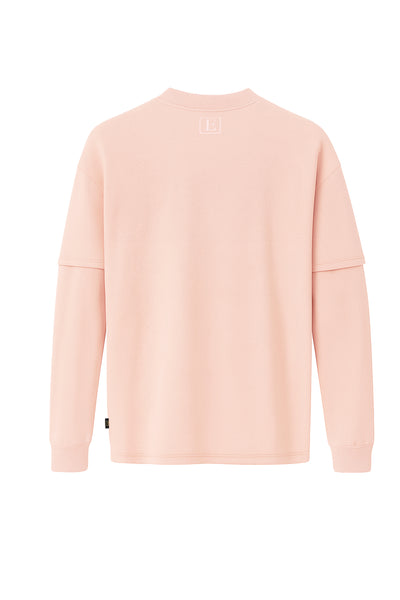 Unisex Çift Kollu Basic Oversize Tişört