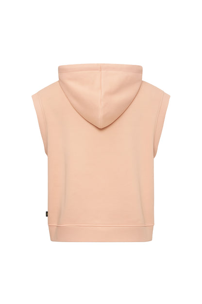 Kolsuz Kapüşonlu Fermuarlı Basic Sweat Yelek