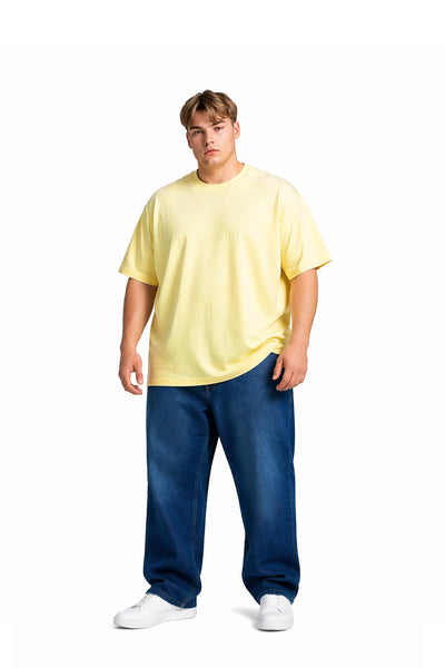 Erkek Basic Oversize Büyük Beden Kısa Kollu Tişört