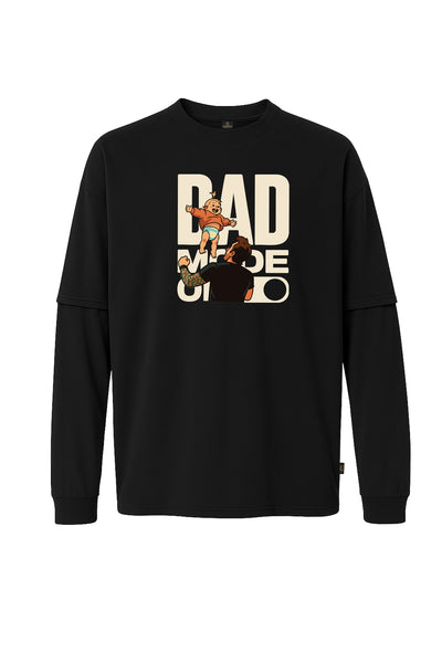 Long-sleeved Dad Mode On Printed Oversize T-shirt