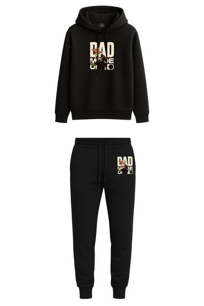 DAD MODE ON Baskılı Kapüşonlu Sweatshirt & Jogger Eşofman Takımı