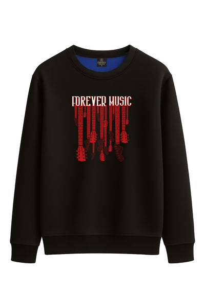 Regular Forever Music Baskılı Sweatshirt