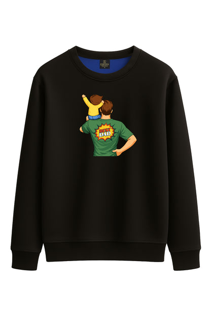 Best Dad Baskılı Sweatshirt