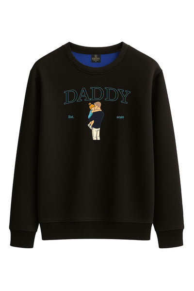 Regular Daddy On Printed Sweatshirt