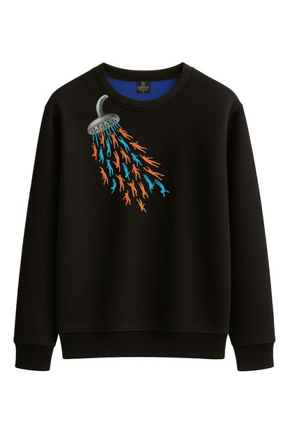 Regular İnsan Baskılı Sweatshirt