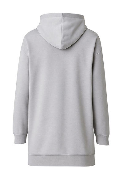 Büyük Beden Basic Club Baskılı Sweatshirt Tunik