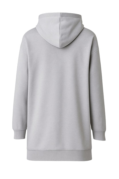 Büyük Beden Basic Club Baskılı Sweatshirt Tunik