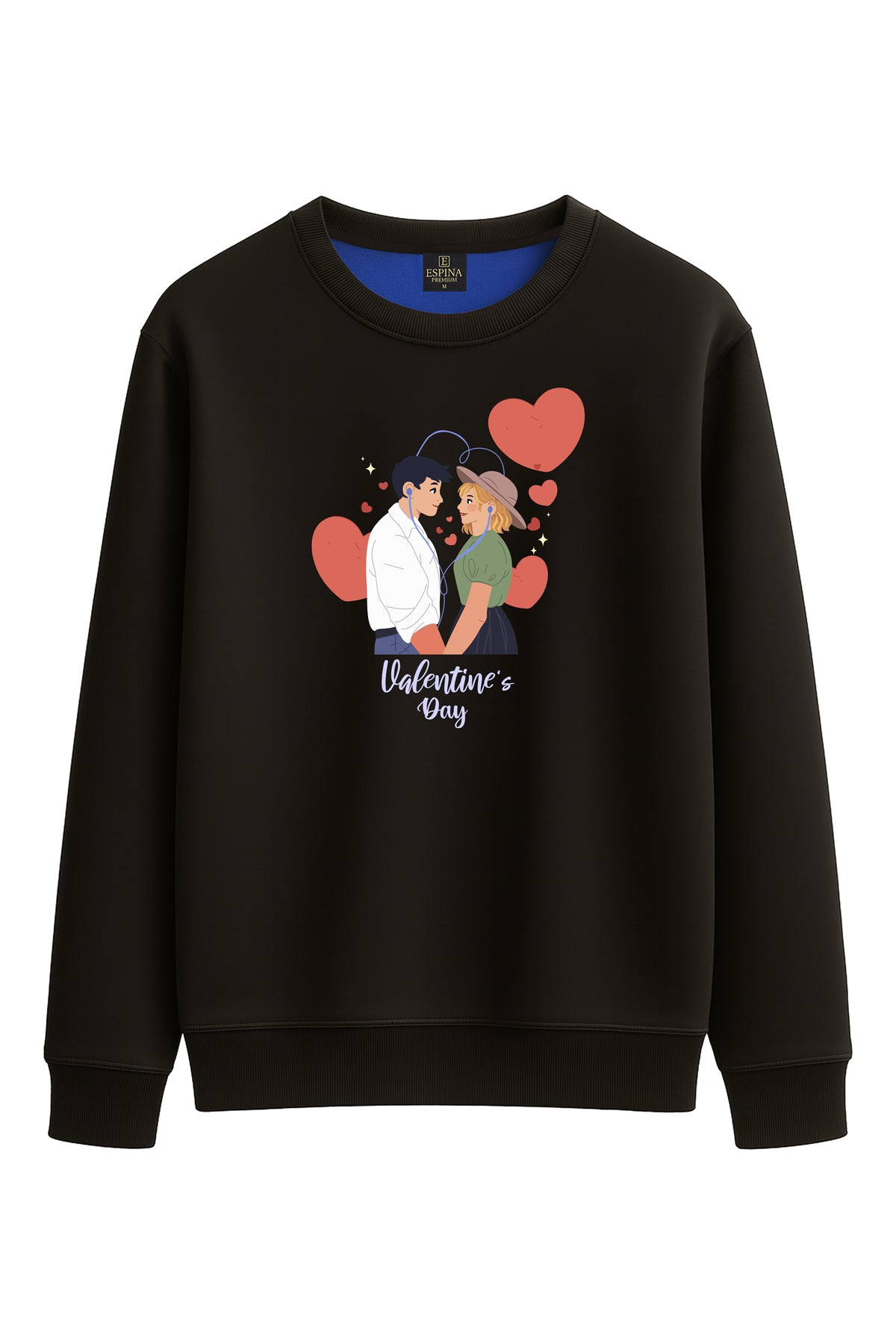 Valentine’s Day Müzik Temalı Regular Fit Sweatshirt