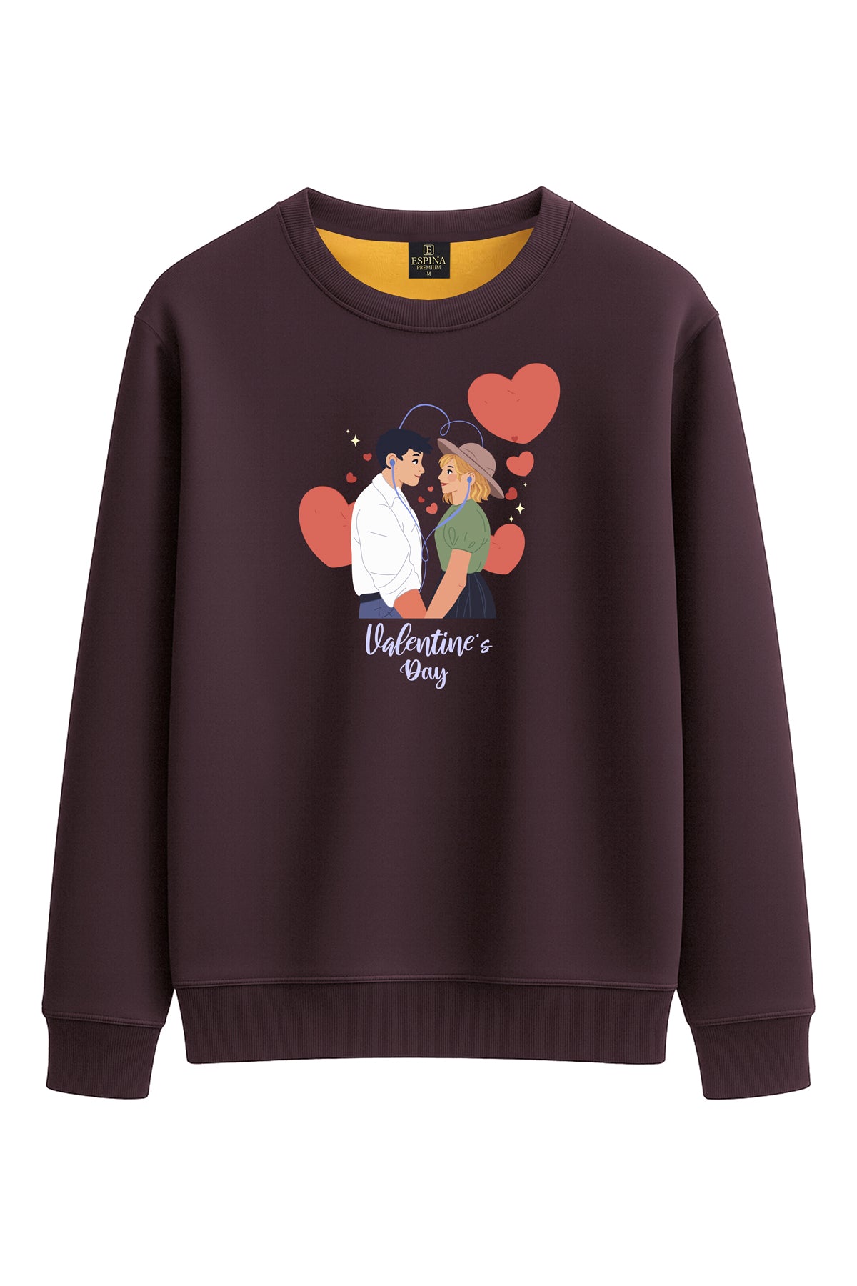 Valentine’s Day Müzik Temalı Regular Fit Sweatshirt