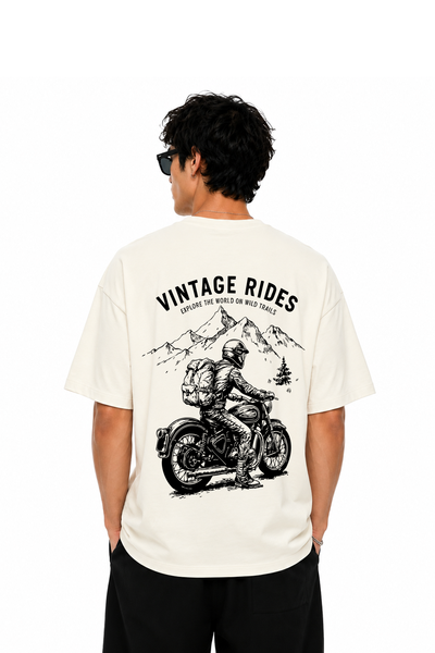 Oversize Vintage Rides Print T-shirt