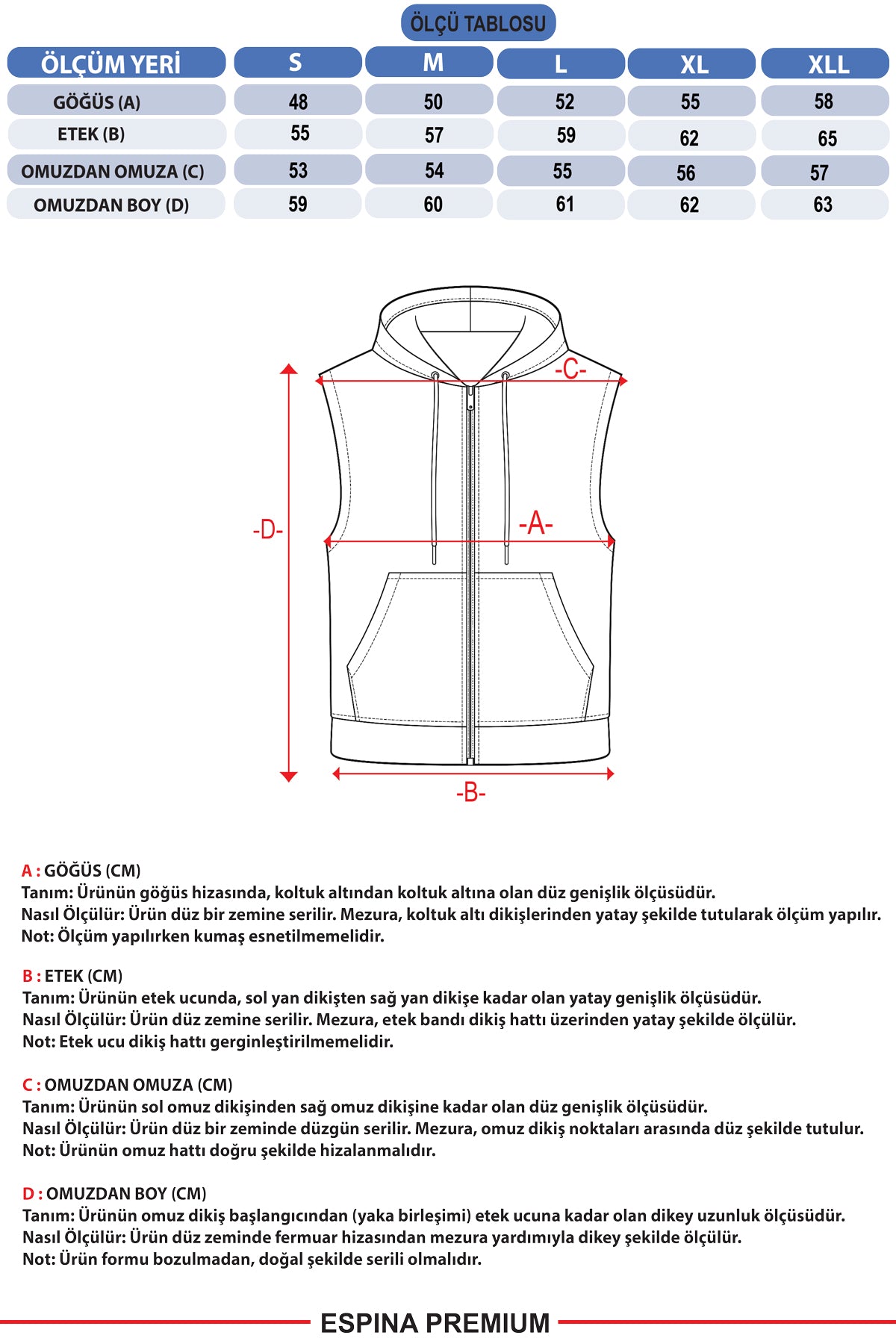 Kolsuz Kapüşonlu Fermuarlı Basic Sweat Yelek