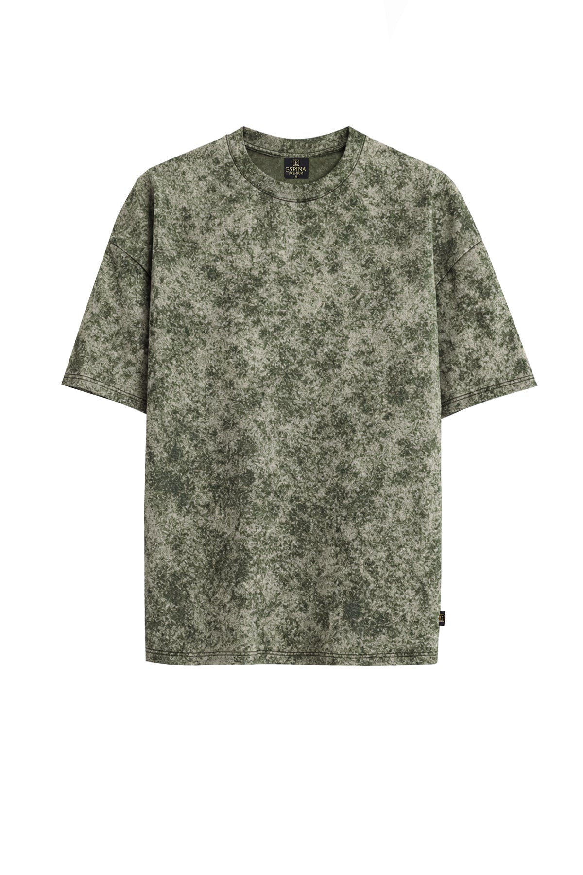 Vintage Batik Desenli Kısa Kollu Tişört