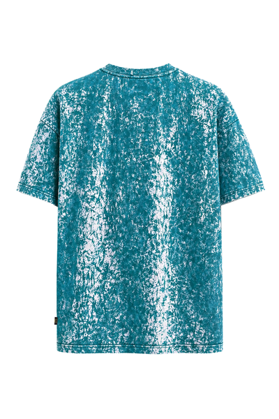 Batik Desenli Oversize Kısa Kollu Tişört