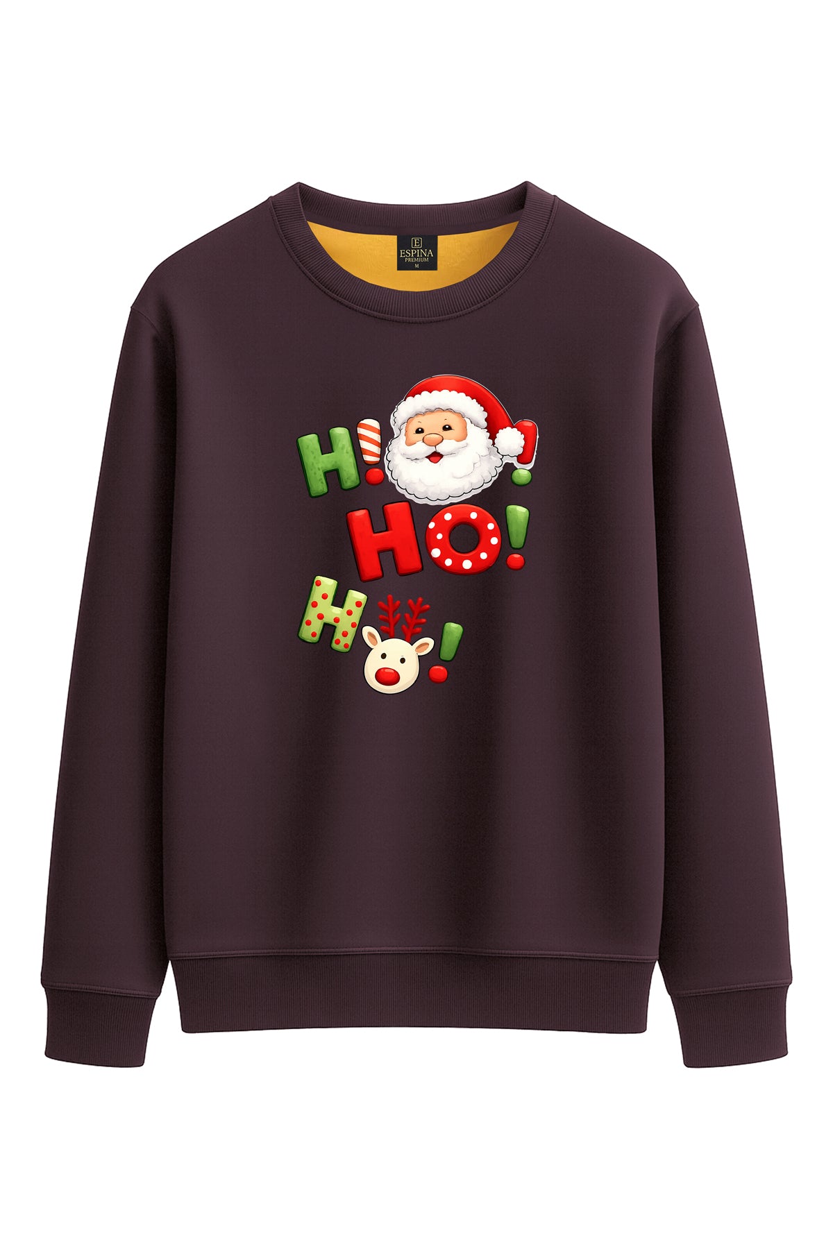 Unisex HoHoHo Baskılı Sweatshirt