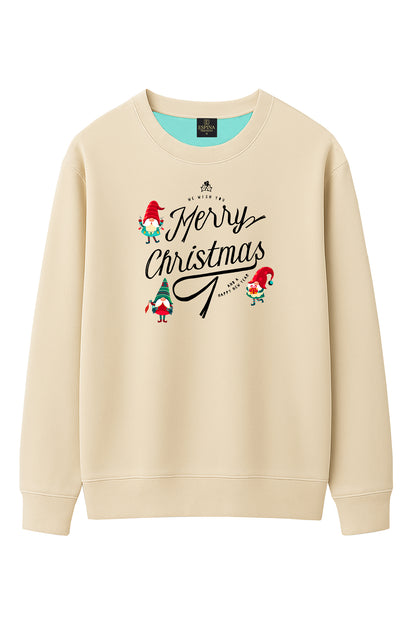 Unisex Merry Christmas Baskılı Sweatshirt