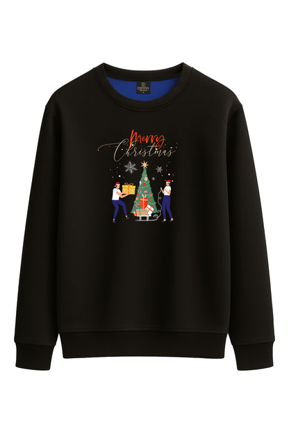Unisex Merry Christmas Baskılı Sweatshirt
