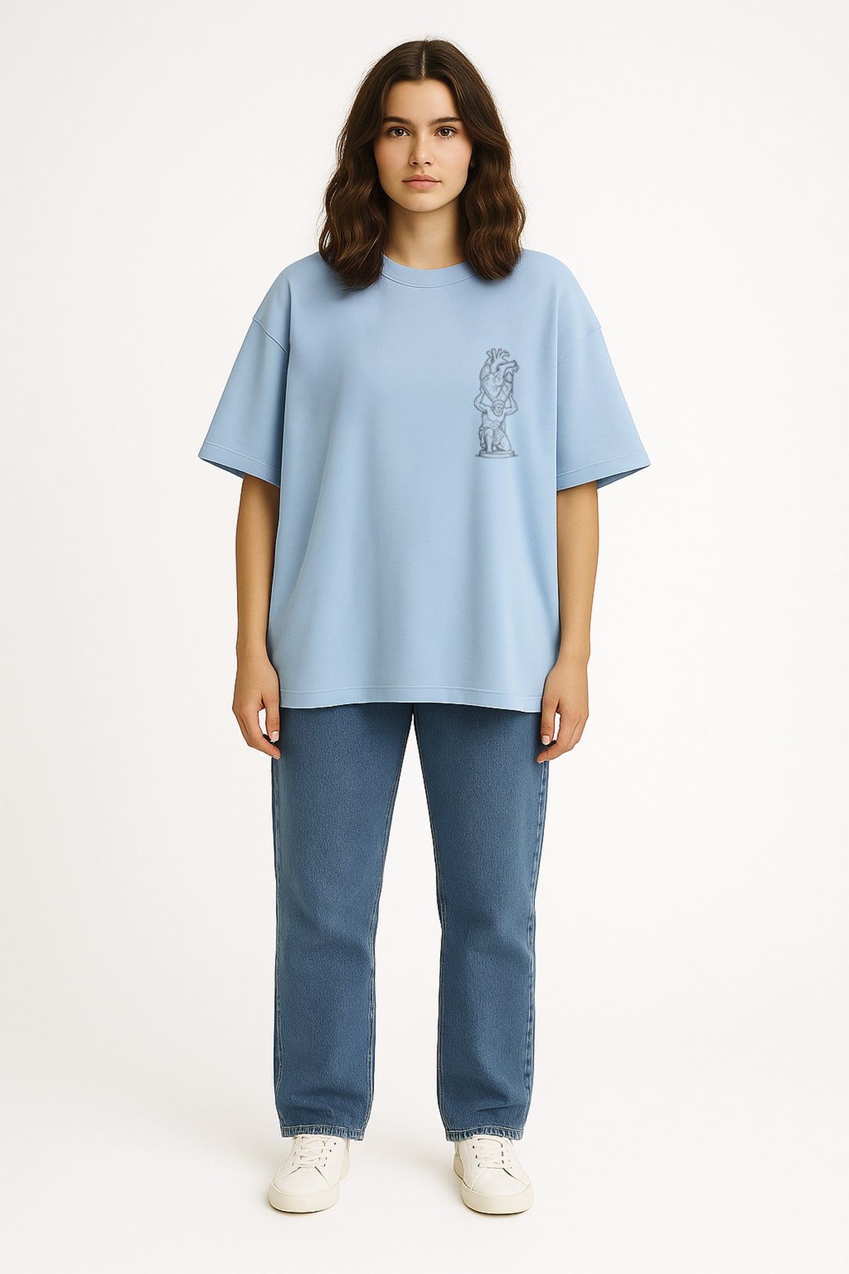 Minimal Tasarım Oversize Tişört
