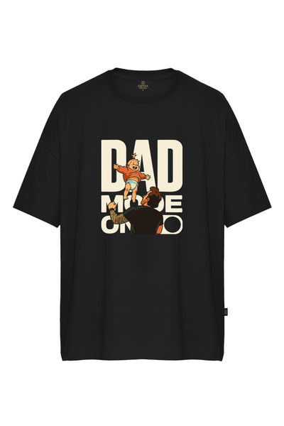 Oversize DAD MODE ON Baskılı Kısa Kollu Tişört EP0001