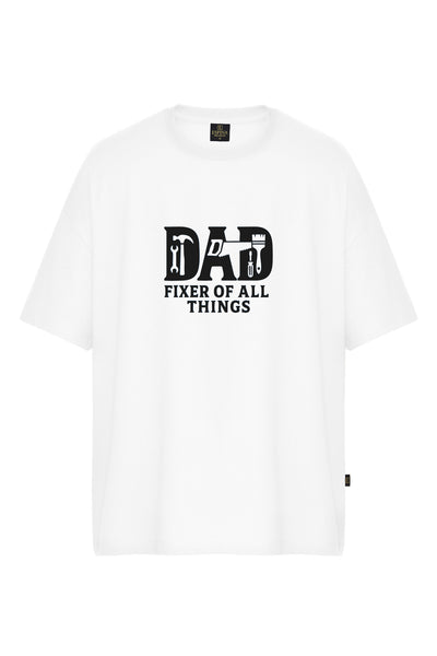 Oversize Dad Fixer Of All Things Printed T-Shirt EP0003