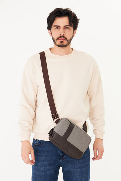 Unisex Hasır Dokulu Çapraz Omuz Çantası