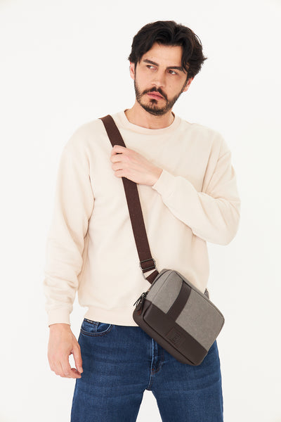 Unisex Hasır Dokulu Çapraz Omuz Çantası