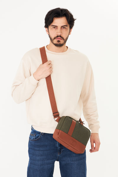 Unisex Hasır Dokulu Çapraz Omuz Çantası