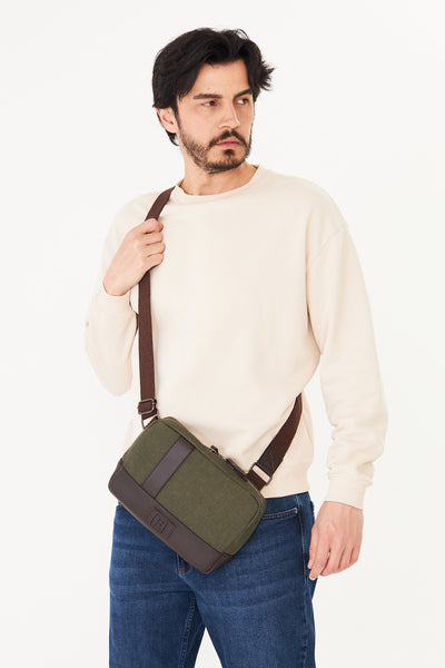 Unisex Hasır Dokulu Çapraz Omuz Çantası