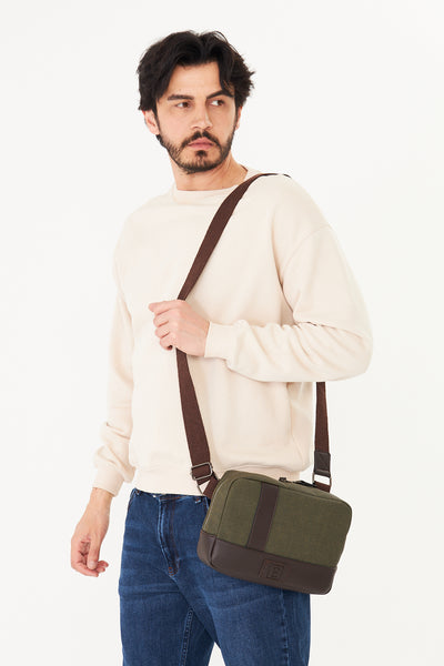 Unisex Hasır Dokulu Çapraz Omuz Çantası