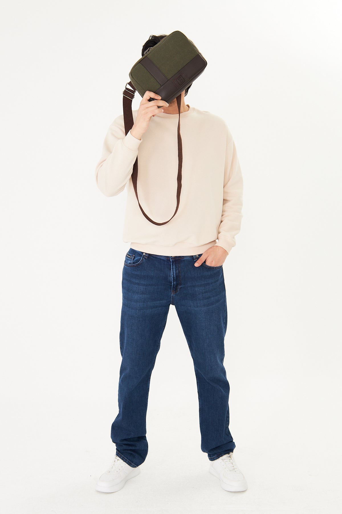 Unisex Hasır Dokulu Çapraz Omuz Çantası