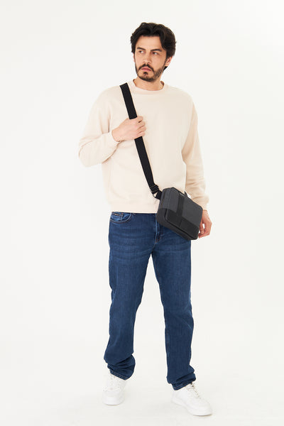 Unisex Hasır Dokulu Çapraz Omuz Çantası