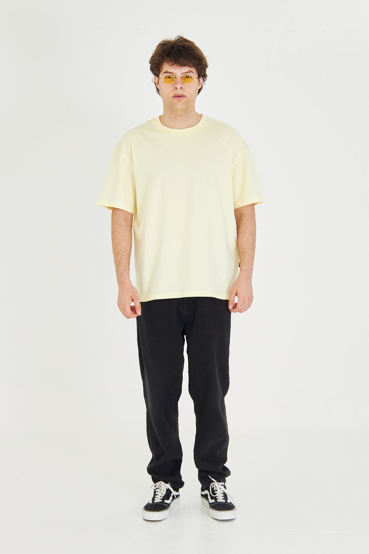 Basic Tişört Oversize - Sarı
