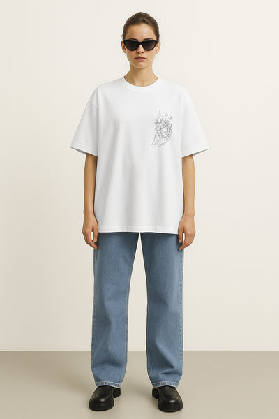 Minimal Tasarım Oversize Tişört