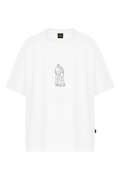 Oversize Baskılı Kısa Kollu Tişört