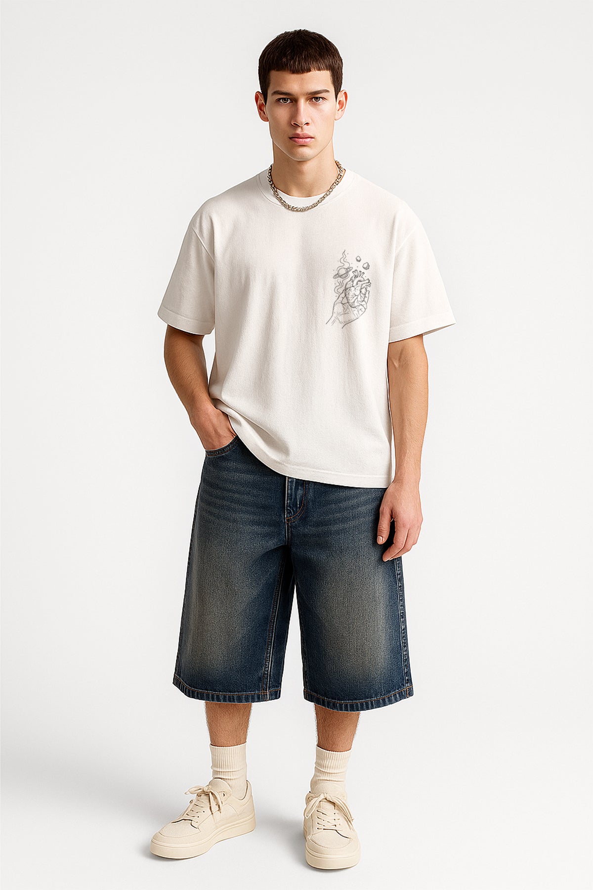 Minimal Tasarım Oversize Tişört