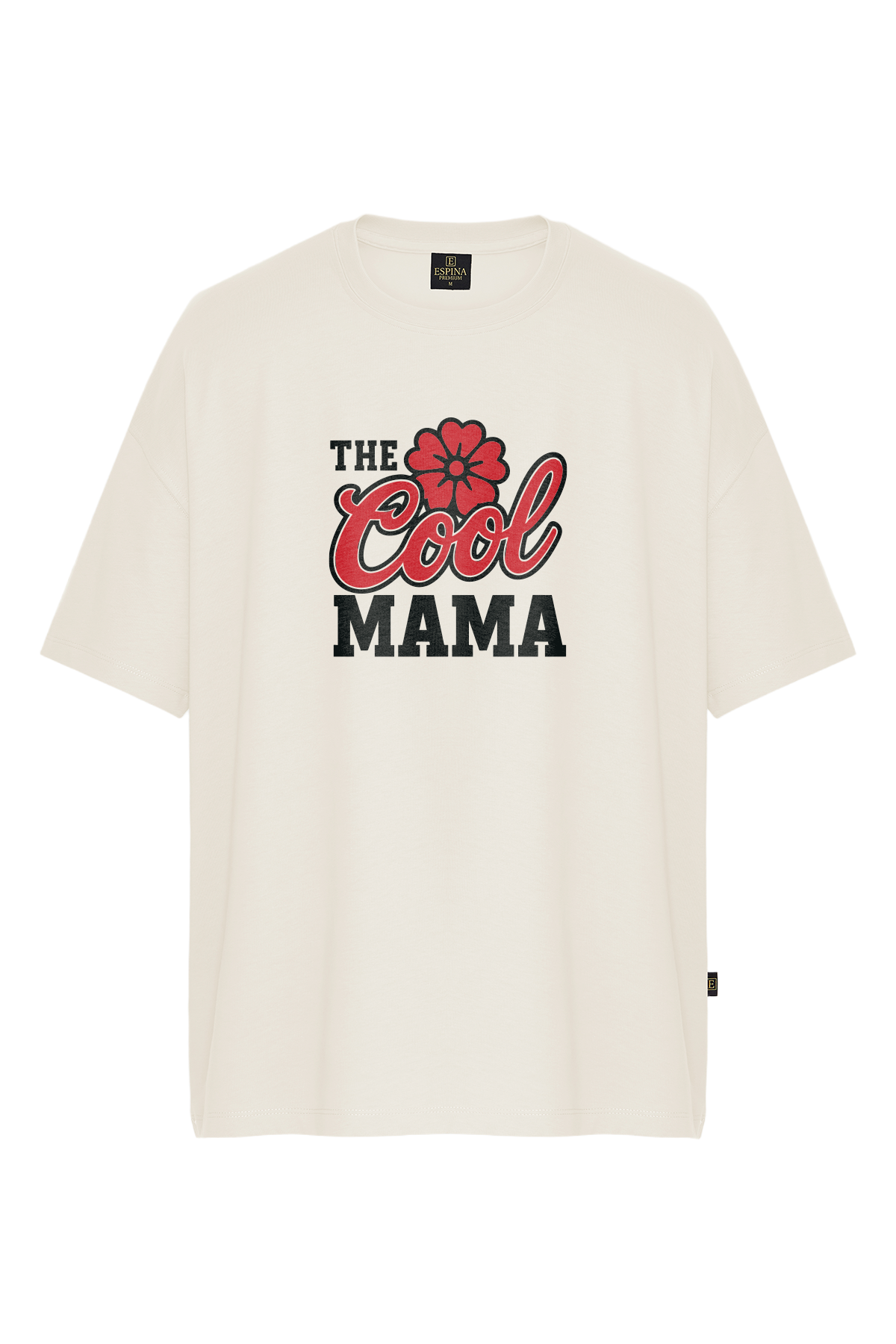 Oversize The Cool Mama Baskılı Tişört