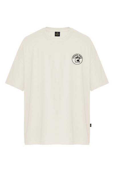 Oversize Vintage Rides Baskılı Kısa Kollu Tişört