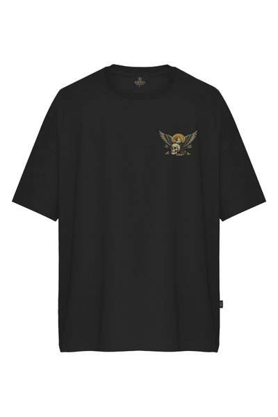 Oversize Baskılı Kısa Kollu Tişört