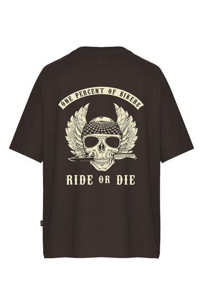 Oversize Baskılı Kısa Kollu Tişört