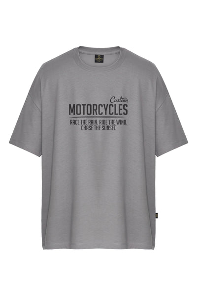 Oversize Baskılı Kısa Kollu Tişört